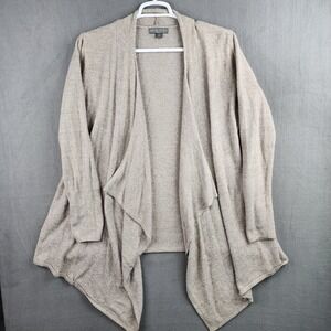 Barefoot Dreams Bamboo Chic Lite Cardigan‎ Sweater 2X Light Taupe Duster Knit